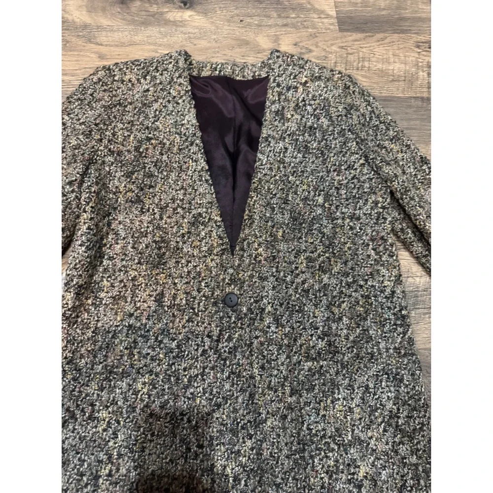 W.L.B.W. Tweed Blazer Jacket Single Button Career Made in USA Size 12‎ vintage